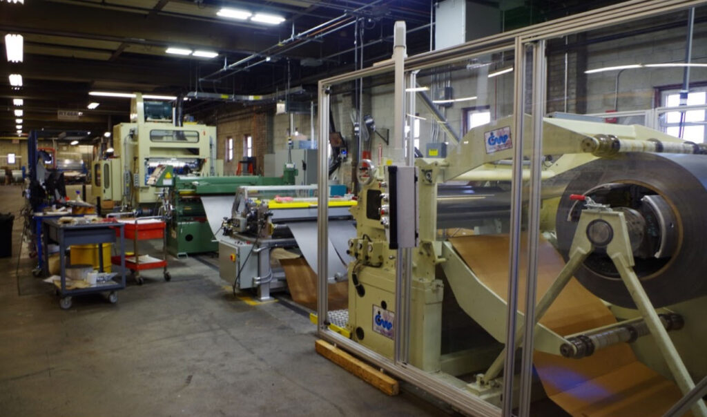 Metal perforating production floor